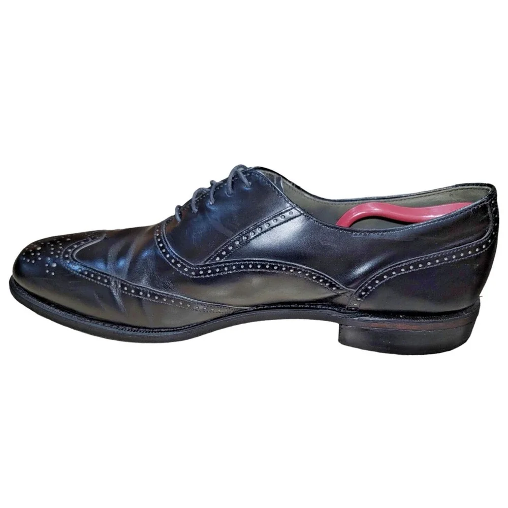 Dexter Men's Wing Tip Black Leather Oxford Brogue Dress Shoes Size 14 M USA
